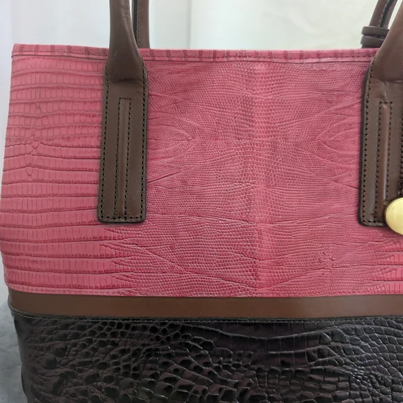 NWT Brahmin Pink and Brown Women's Bag